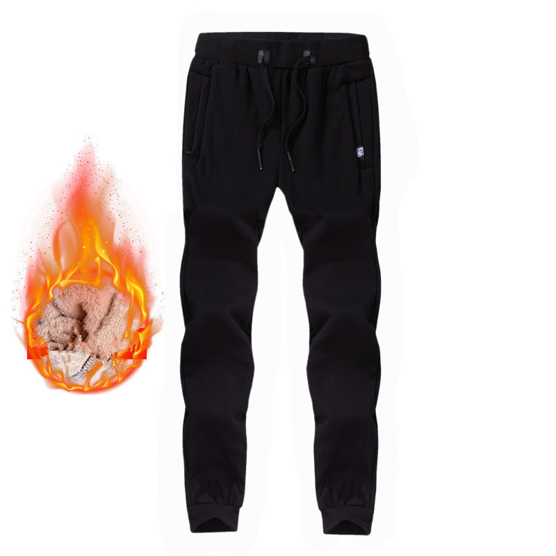 

2020 densely fleece jogger men's trousers cotton warm velvet sweatpants sweat pants fall hallways winter L-8XL ZHUW, Regulation 124;dark grey section 124