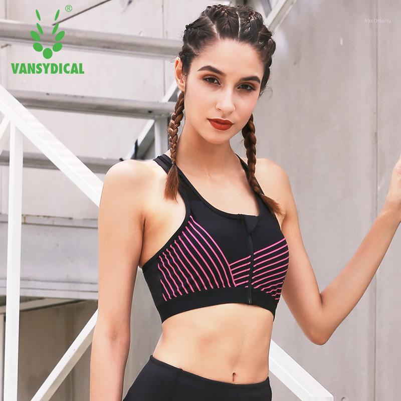 

Vansydical Gym Sports Bras Women's Front Zipper Yoga Bra Running Shockproof Push Up Fitness Workout Underwear Tops1, Fg1816301
