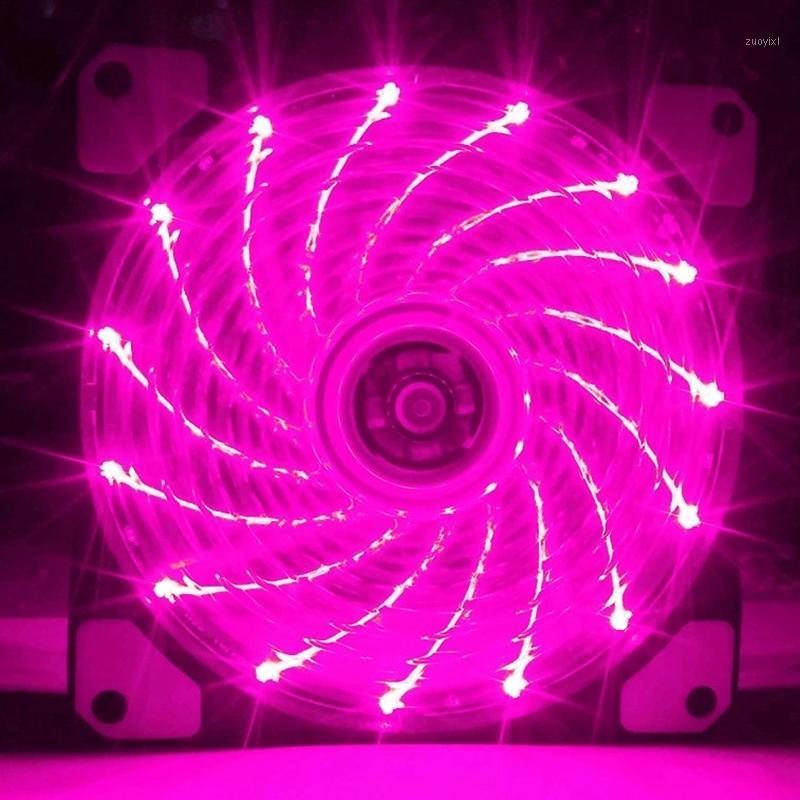 

PPYY-2PCS Computer 16DB Ultra Silent 15 LEDs Case Fan Heatsink Cooler Cooling, 12CM Fan,12VDC 3P IDE 4Pin Purple1