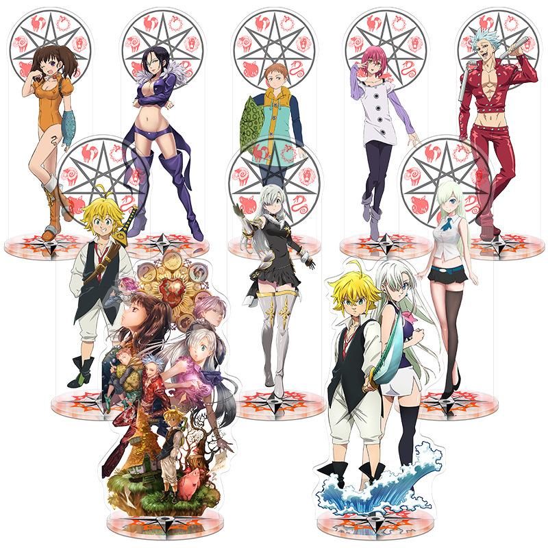 

Japan Anime 21cm The Seven Deadly Sins Acrylic Figure Stand Model Plate Desk Decor Cosplay Xmas Keychain