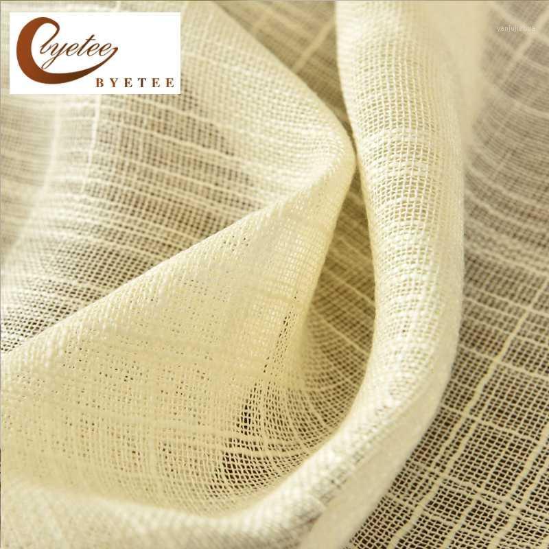 

300cm Height Faux Linen Beige White Sheer Curtain Living Room Window Tulle Curtains Door Curtain Kitchen Cortinas Organza Drapes1, White tulle