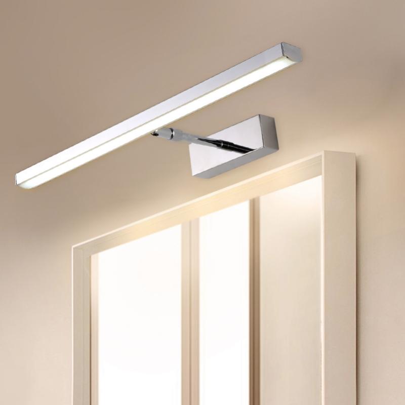 

Nordic LED Mirror light 420mm 9W Stainless+Acrylic 40CM 56CM Modern Decor Lighting Bathroom Lamp Bedroom Foyer Study Sconces