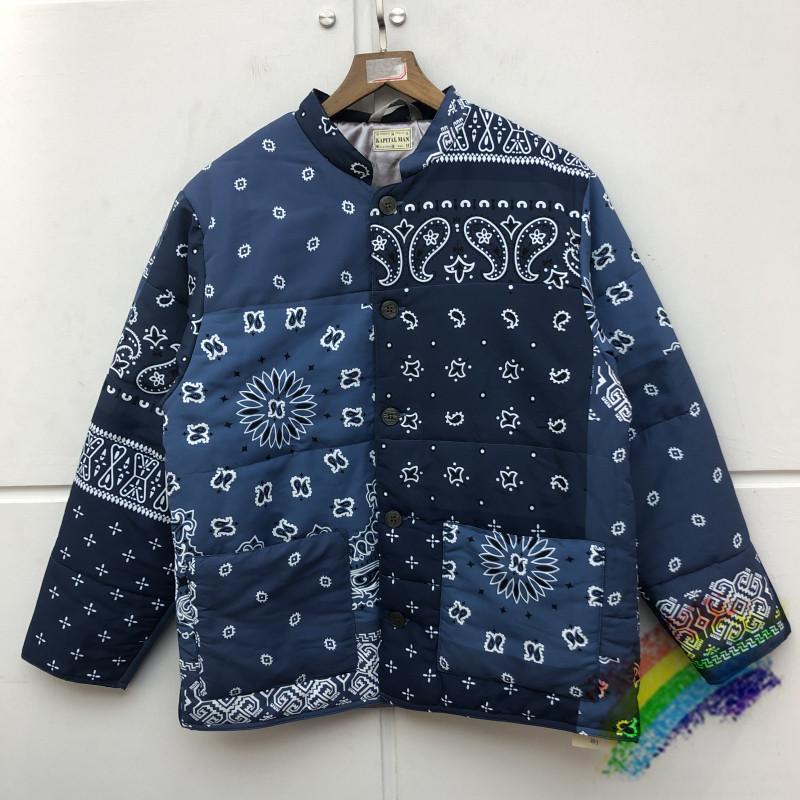 

2020fw Cashew Flower KAPITAL PUFFER JACKET Parkas Men Women High Quality Button Coats Outerwear Clothes