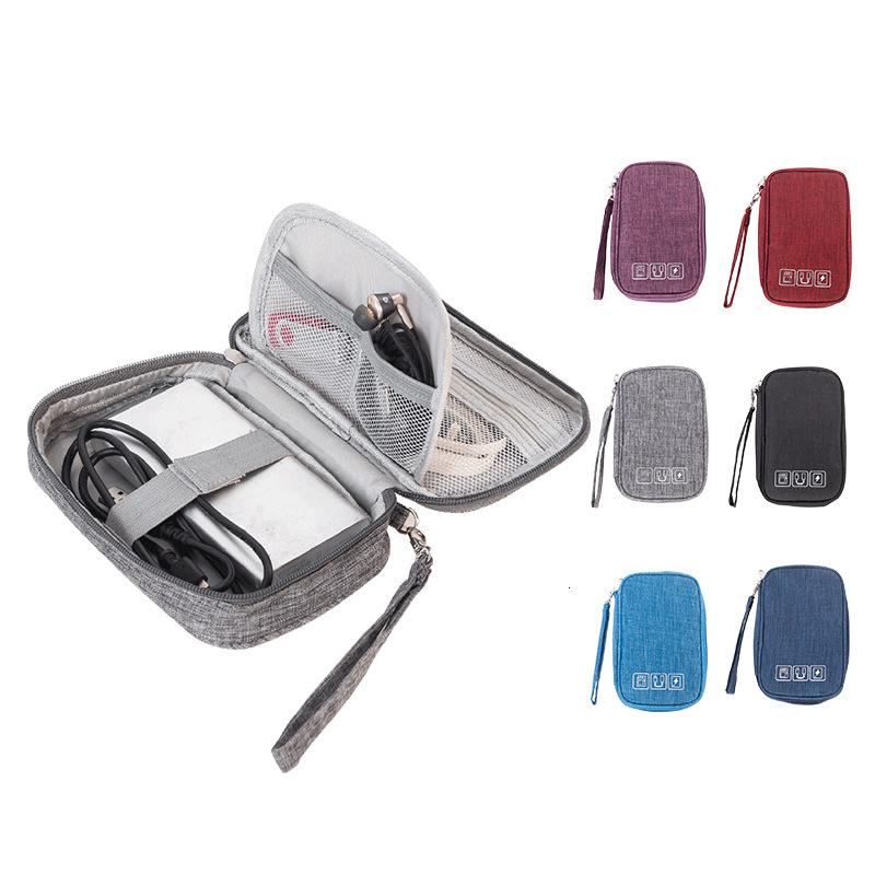 

Bluetooth Headset Storage Bag Mini Zipper Headphone Case Mobile Phone Data Cable Charger Storage Box Portable Travel Organizer