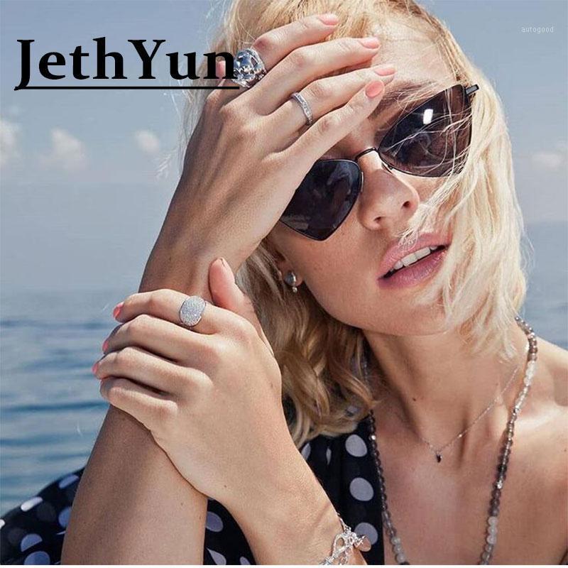 

Sunglasses F385 Simple Metal Cat Eye Triangle Women 2021 Fashion Black Sun Glasses For Men Brand Designer Shades Sunnies UV4001