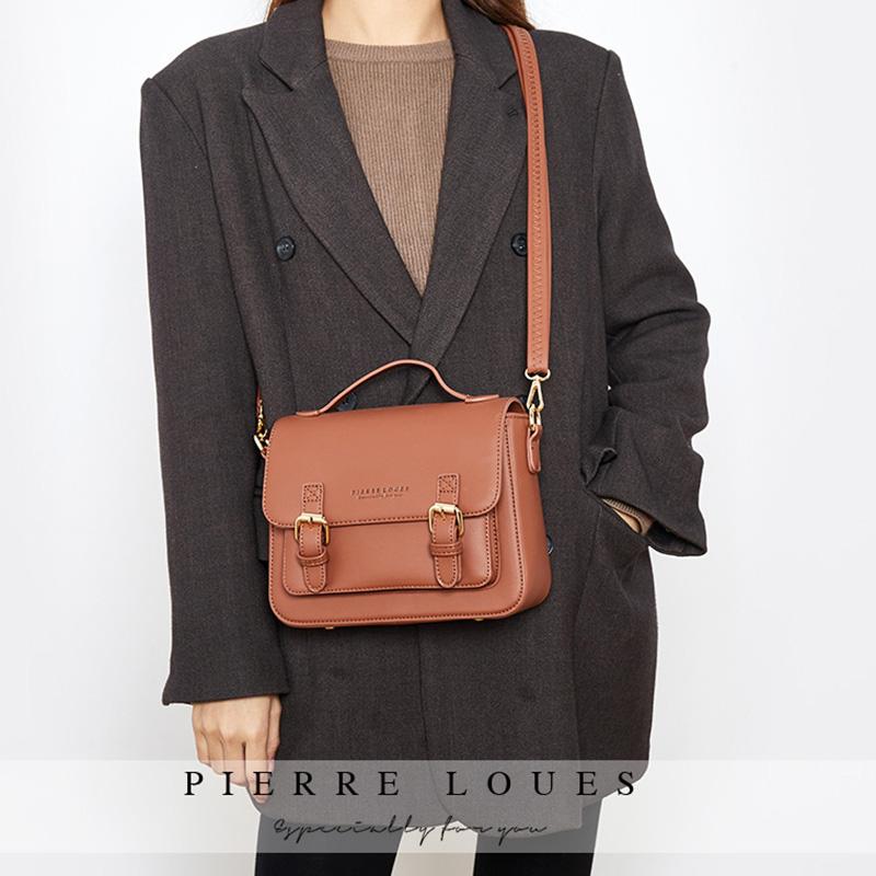 

Brand Designer Satchels Women's Handbag Vintage Ladies Shoulder Bag Pu Leather Female Crossbody Messenger Bags Purse, Black