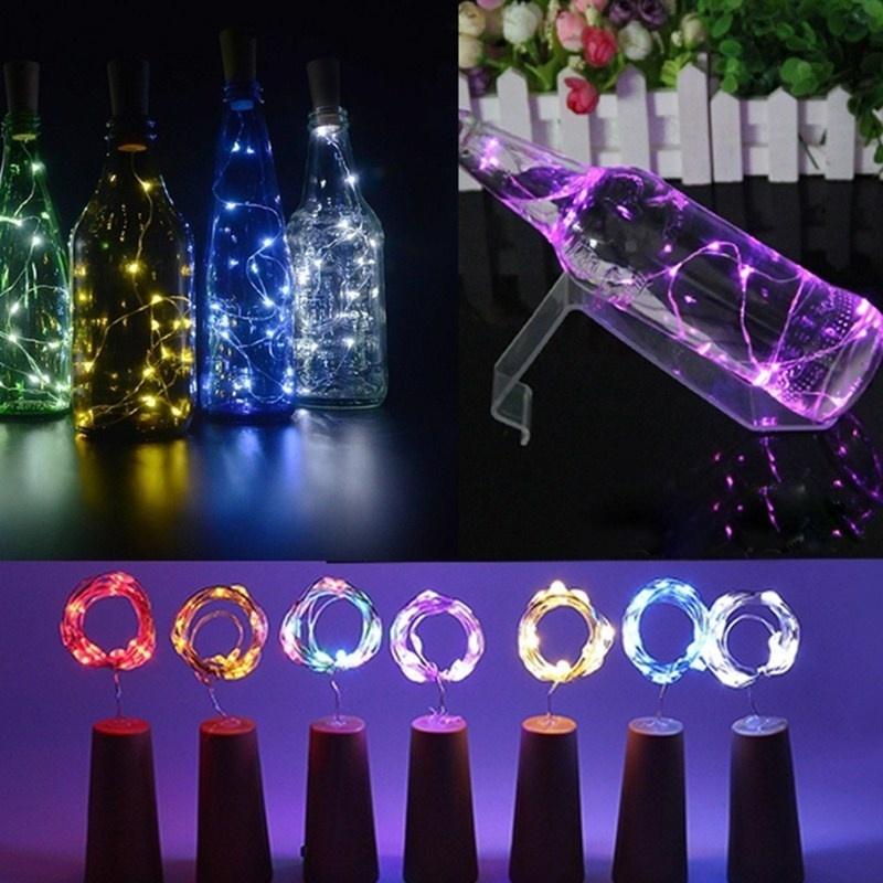 

1PC/2PCS Wine Bottle Cork Lights Copper Wire String Lights for Wedding Festival Party Decor