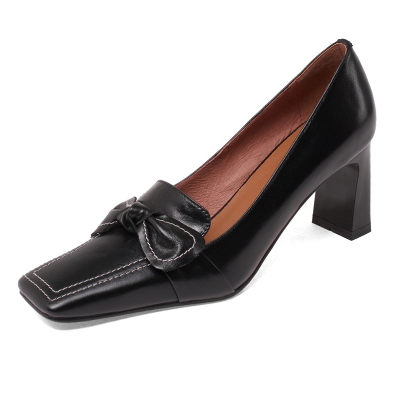 

2021 New Spring Design Genuine Leather Mark Black High Heels Woman Party Shoes Sp6f, Alcohol
