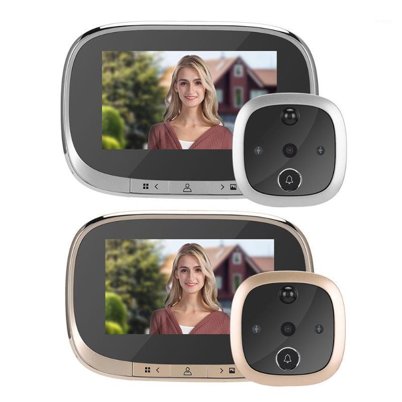 

No WiFi) 4.3 Inch Monitor Photo Video Doorbell Peephole Camera 720P HD Smart Doorbell Night Vision Video Camera PIR Door Viewer1