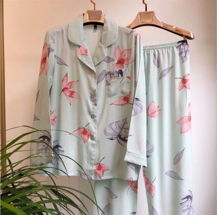 

2021 New Women's Sleepwear Sleeve Pajamas Clothes for Women Sleeping Shirt Home Wear O0Z4