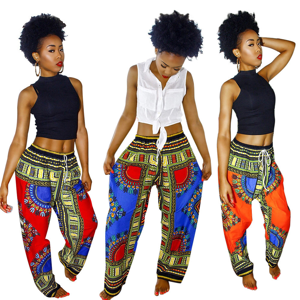 

2021 New New Fairview Dashiki Java Belt with Cordon Print Cetin Embroidered Wide Pants R3at, Yellow