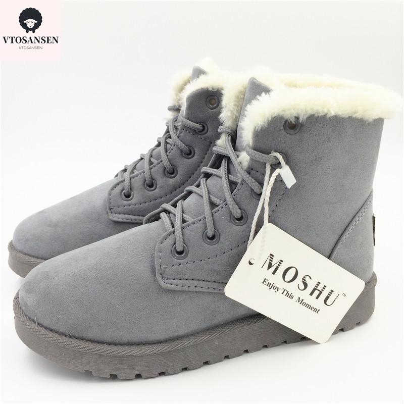

Classic ladies winter snow boots 2021 new suede ankle boots plus velvet outdoor warmth plush plush girl cute shoes pure color, Beige