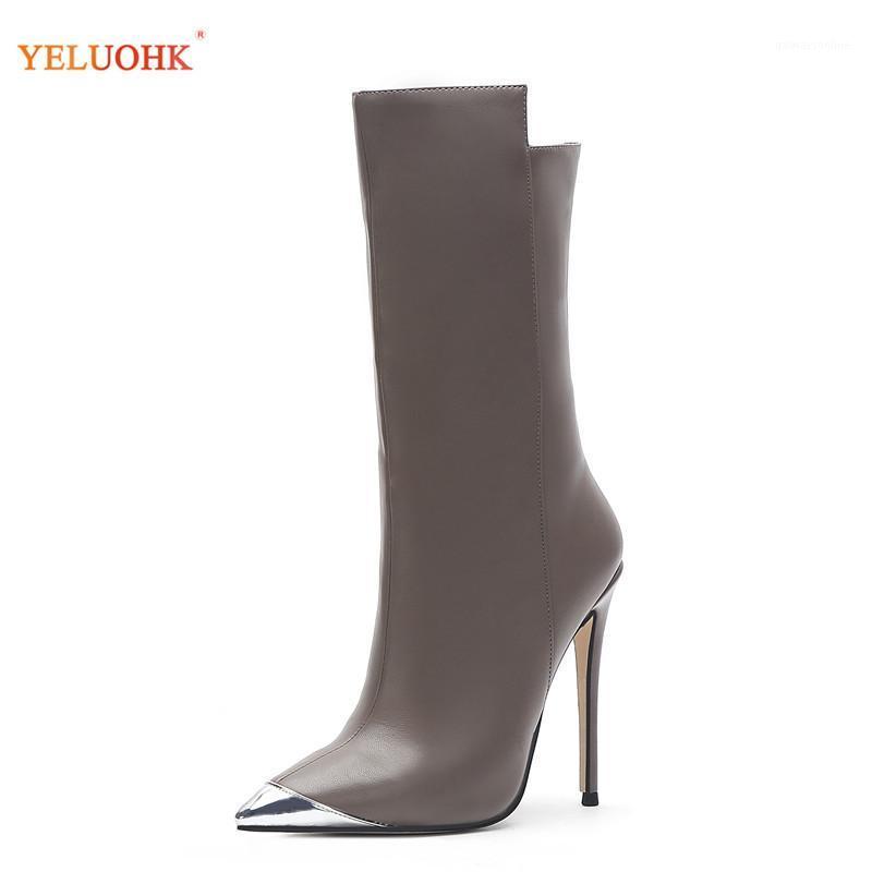 

34-42 Knee High Boots Women Big Size Winter Boots Women Plush Winter Shoes1, Beige