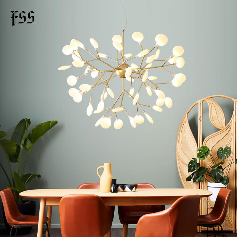 

FSS Luxury Living Room Chandelier Lighting lamps Simple Modern Atmosphere Light Creative Personality Firefly Bedroom Chandeliers