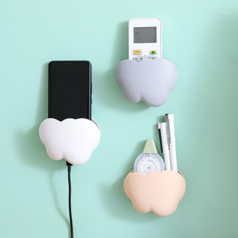 

Creative Cloud Paste-type Multifunctional Household Waterproof Finishing Rack Free Punch Remote Control Storage Box New Arrival1