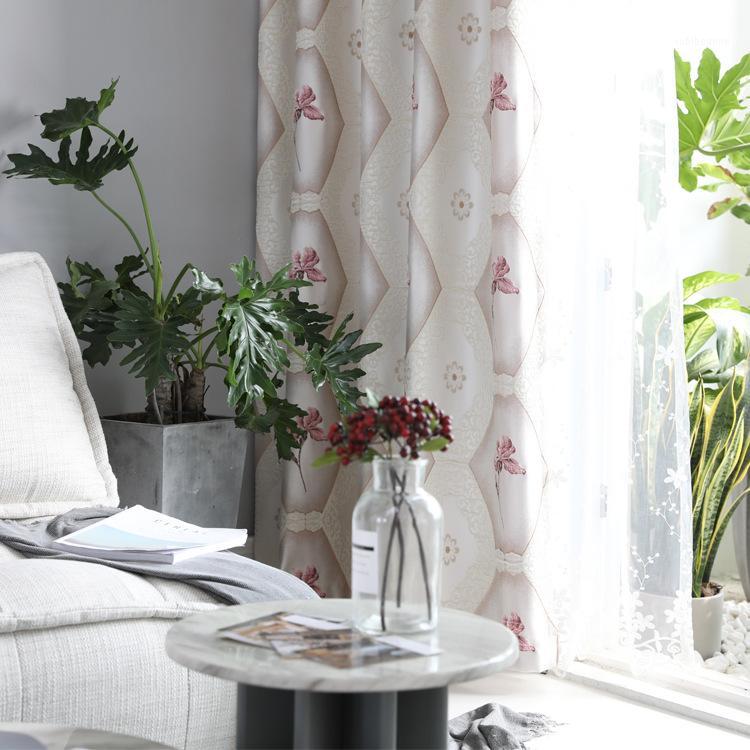 

New Nordic Stereo Relief Jacquard Shading Curtains for Living Dining Room Bedroom.1, Sky blue