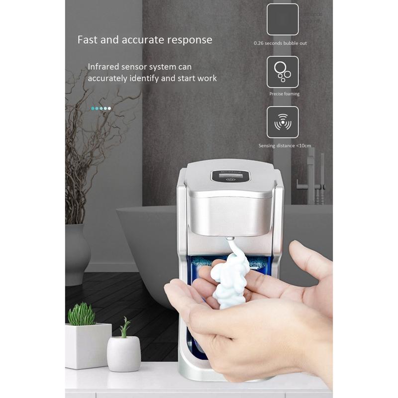 

Automatic Foam Soap Dispenser Pressless Foaming Motion Sensor Hands-Free Soap Pump Dispenser for Bathroom Kitchen 500ML