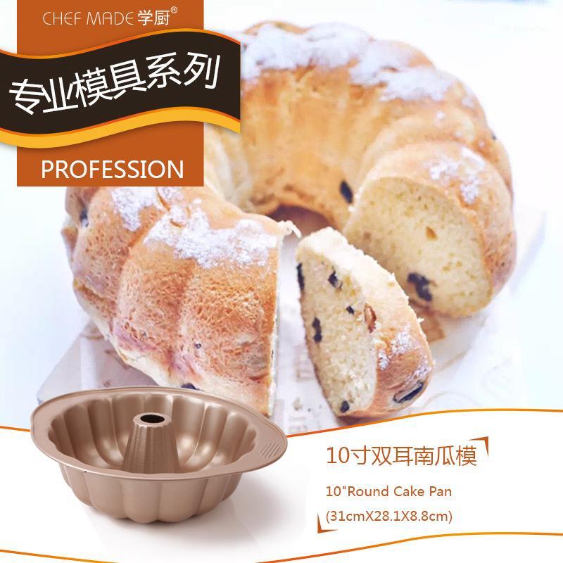 

Wholesale- Chef Made Bread Mold Moule A Gateau Bread & Loaf Pans Metal Binaural Pumpkin Mold Produtos De Confeitaria Moldes Parapan1