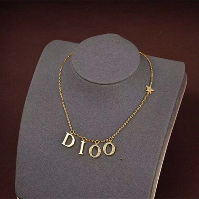 

Luxury Designers Jewelry Fashion Womens Brass Necklace Bib Chocker Pendant Gold Plated Crystal Letter Choker Necklace Chain Cubic Zirconia Accessories Statement