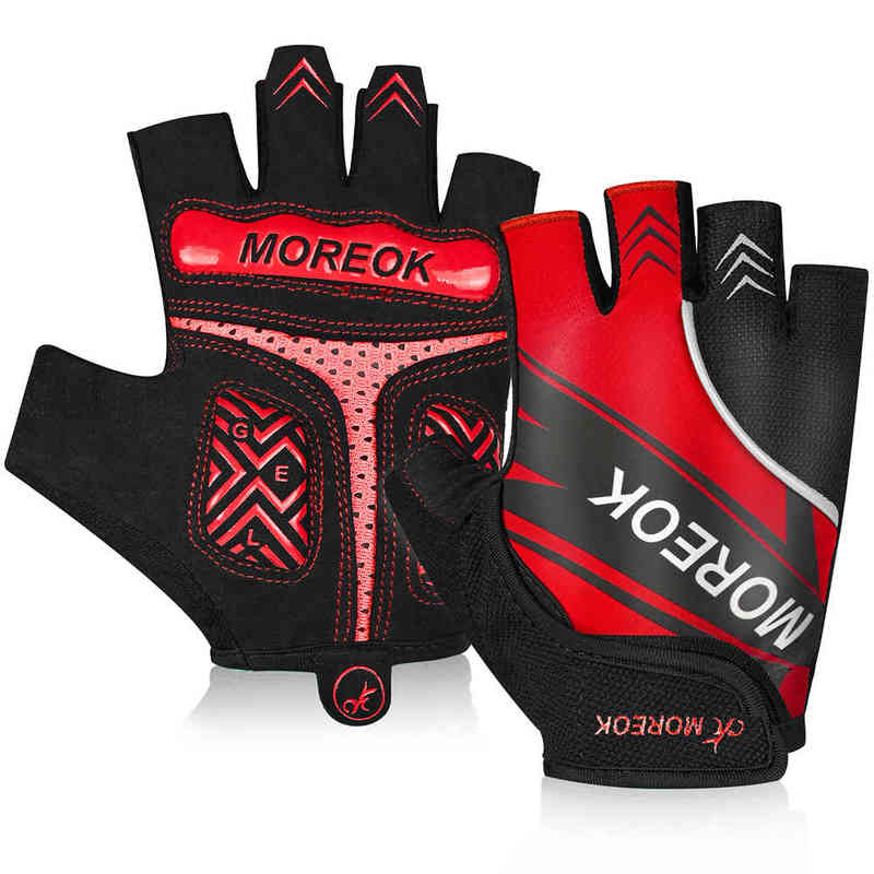 

Cycling Gloves Moreok Cycling Gloves Half Finger Bike 5mm Pads Bicycle Shock absorbing Mountain Anti slip Mtb 220304, Mk007black