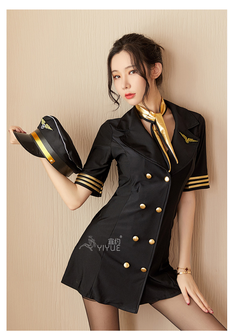 

2020 aeromoa tentao ertica hospedeira de bordo traje sexo cosplay uniforme sexy polcia lingerie japonesa pl