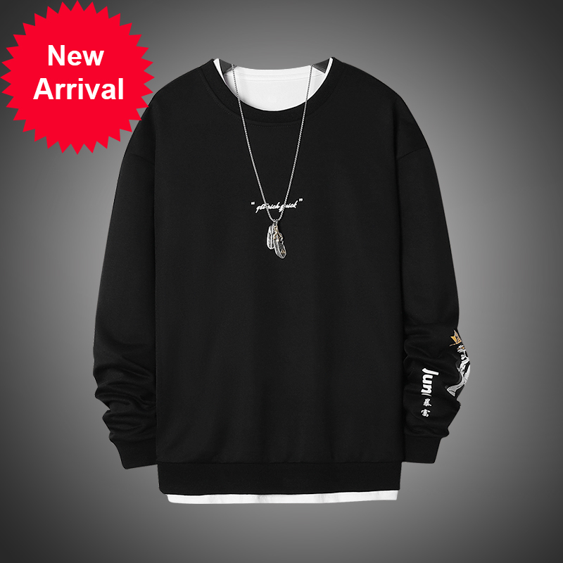 

Men Crewneck Camisola 2020 Oversized Pullovers Streetwear Hip Hop Solid men' Hoodies Moletons Autumn Winter Male Clothes, Xyve5219 white