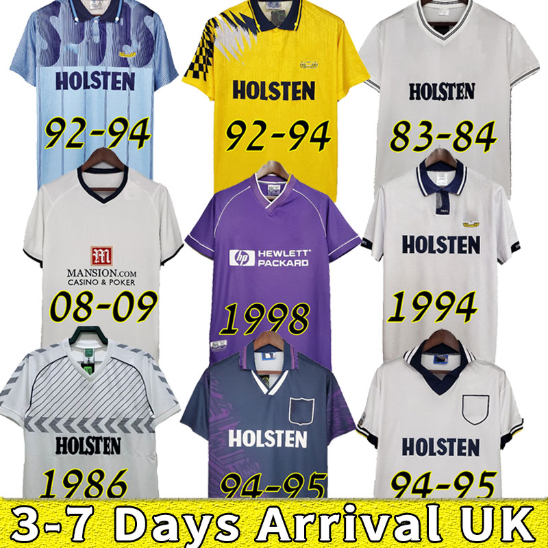 

Tottenham 1990 1998 1991 1982 Retro soccer jersey Klinsmann GASCOIGNE ANDERTON SHERINGHAM Ginola BALE Ferdinand Centenary 92 93 94 95 08 09 MODRID 1994 1986