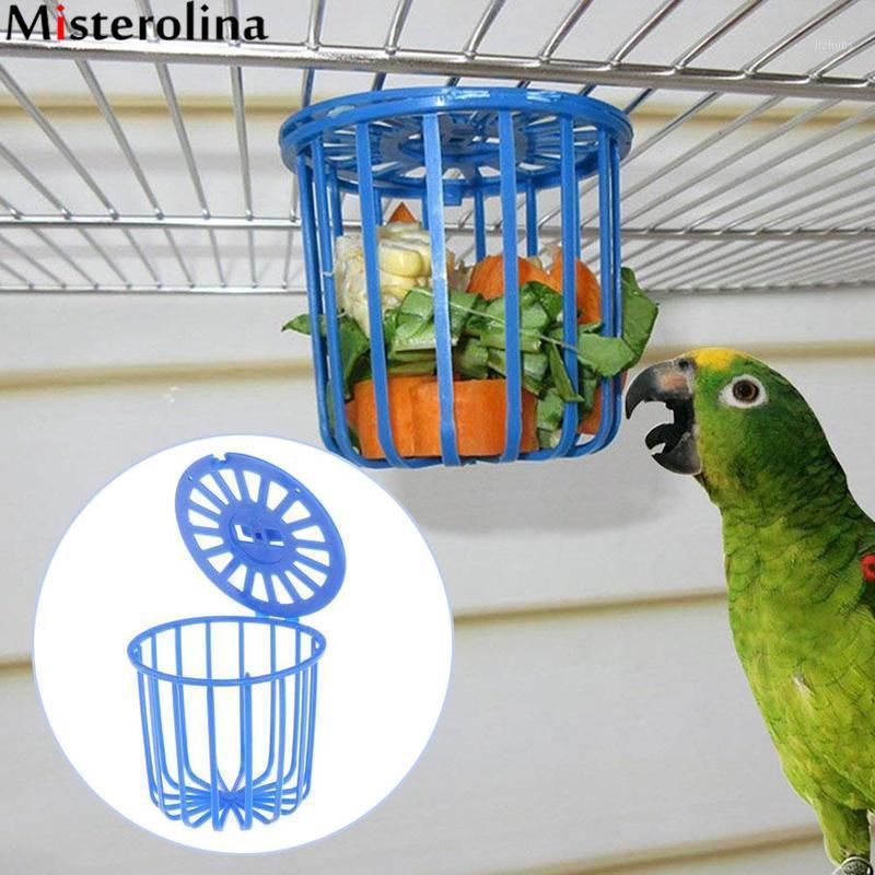 

Bird Parrot Feeder Cage Fruit Vegetable Holder Cage Accessories Hanging Basket Container Toys Pet Parrot Feeder Supplies1