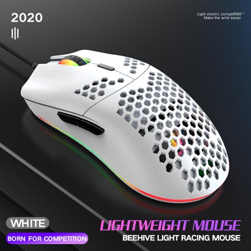 

ZIYOULANG M6 RGB Wired Gaming Mouse 12000DPI Lightweight Mice Hollow-out for PC Gamer White Black DropShip Hot Sale Game Mouse1