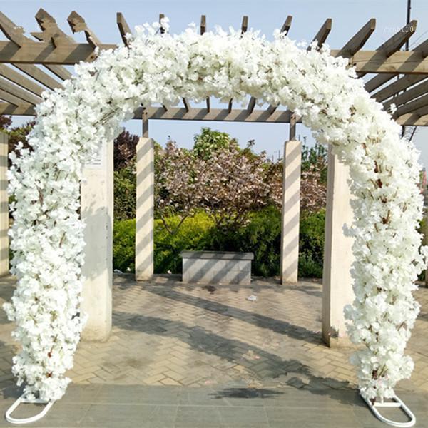 

Exellent Luxury wedding Centerpiece Metal flower Arch Door cherry Flower Stand Cherry blossoms For Wedding Decor backdrop1