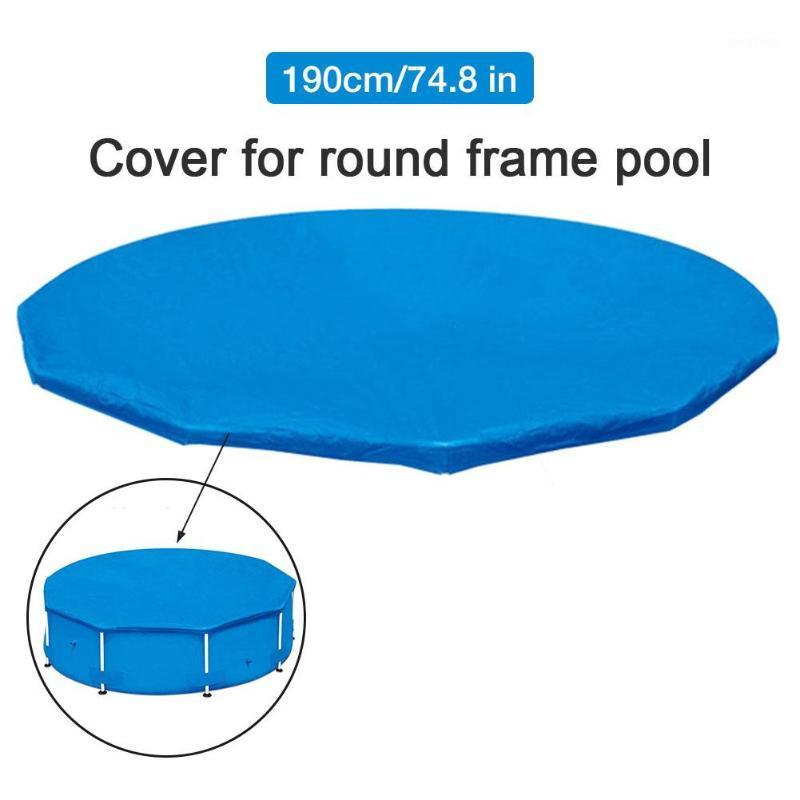 

190CM Swimming Pool Cover Dust-proof Rainproof Thickened Mat Round Pool Cover Cloth Waterproof For Outdoor Garden1
