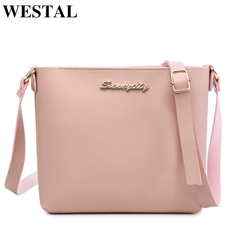 

WESTAL Messenger Bag Women PU Leather Small Crossbody Bags for Women's Shoulder Messenger Zipper Phone Money Bag Bolsas Feminina