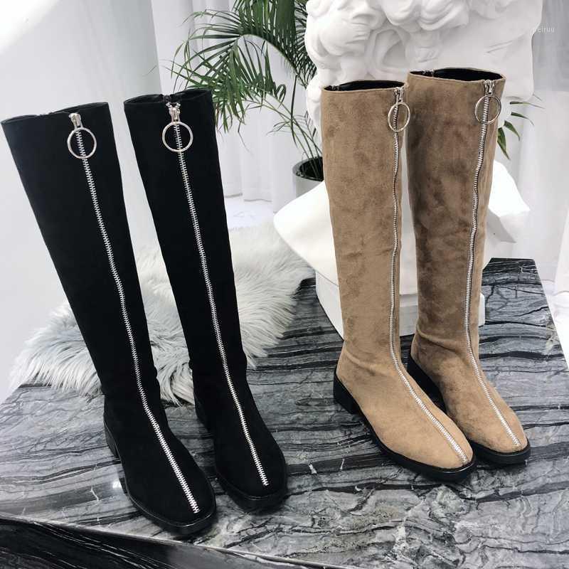 

New Over The Knee Boots Women Fashion Brown Black Boots Women High Heels Autumn Winter Sexy Ladies1