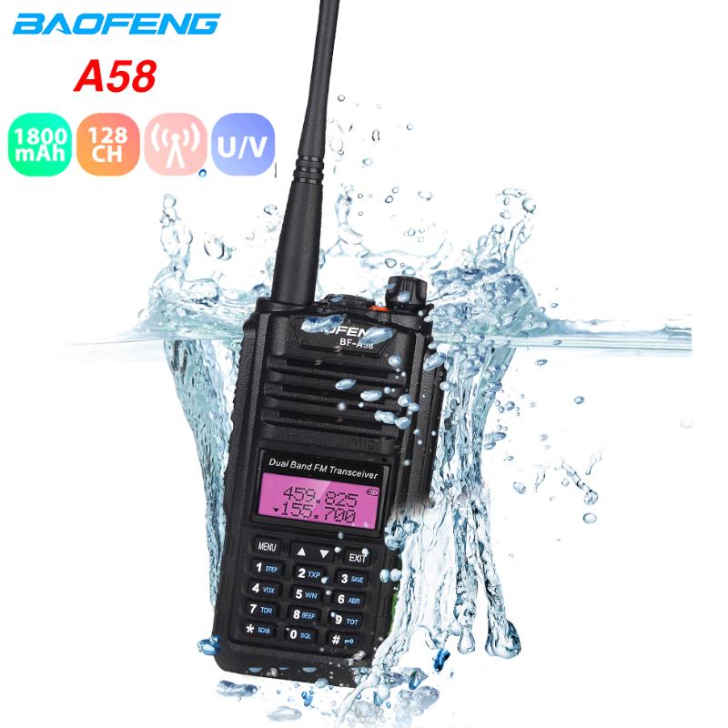 

Baofeng BF-A58 Walkie Talkie 10KM UHF VHF Dual Band Transceiver 5W Ham Radio IP67 Waterproof Two Way Radio Station Baofeng A58