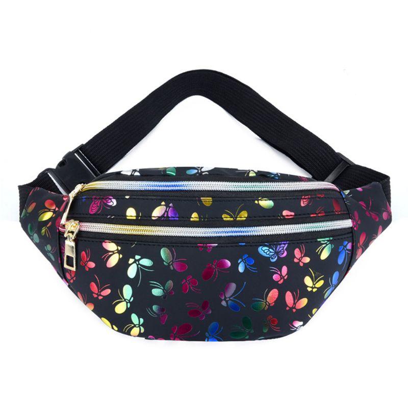 

Women Printed Waist Fanny Pack Belt Bag Travel Hip Bum Purse Chest Phone Pouch, Sky blue