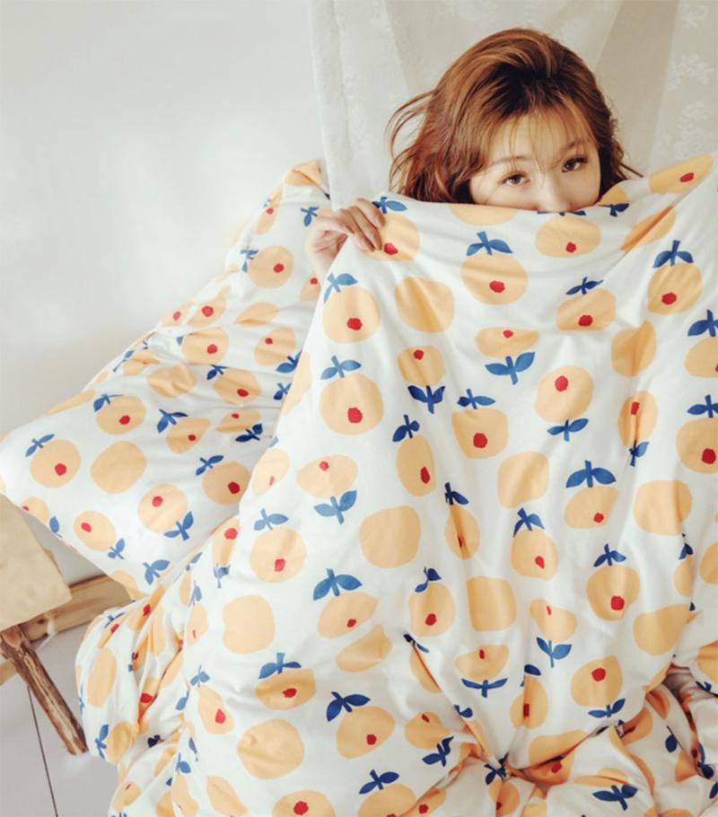 

Pastoral floral bedding set girl,Knitting cotton  full queen King romantic home textile bed sheet pillow case quilt cover, Color 03