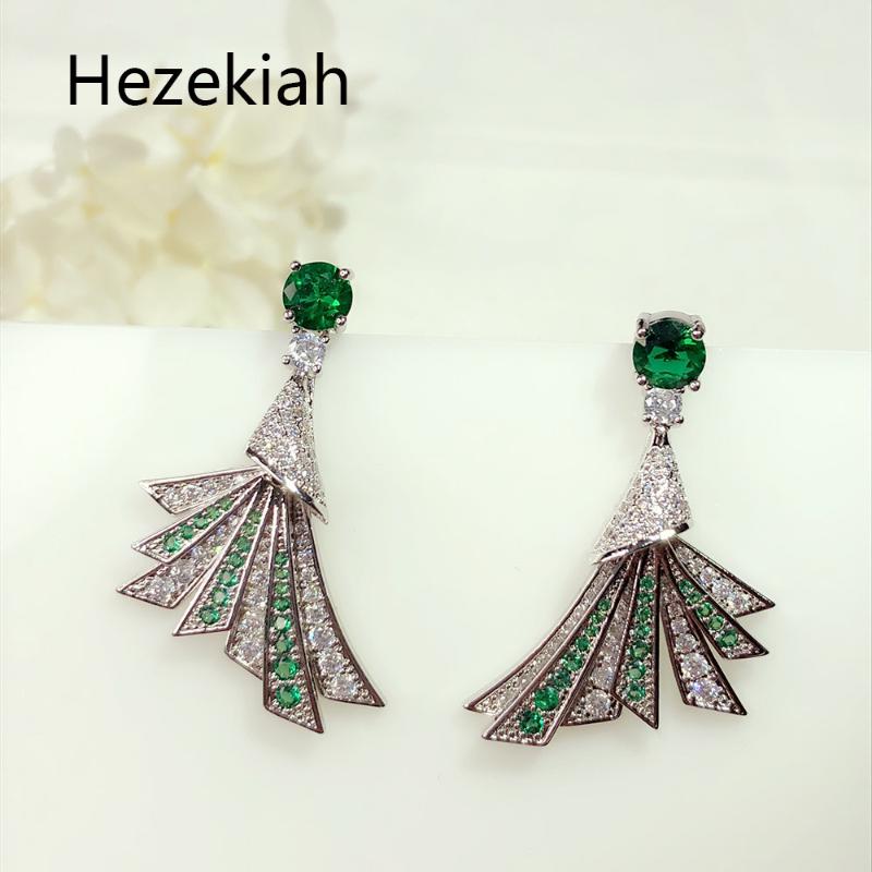

Hezekiah needle Earrings Free shipping Personality green Women's Earrings Dance party Superior quality female