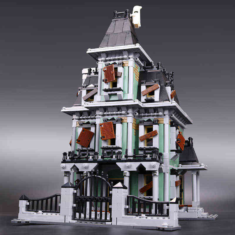 

2141 Pcs Monster Fighter The Haunted House Model Kid DIY Toys Building Kits Compatible With 10228 Birthday Christmas Gifts 80011 AA220303
