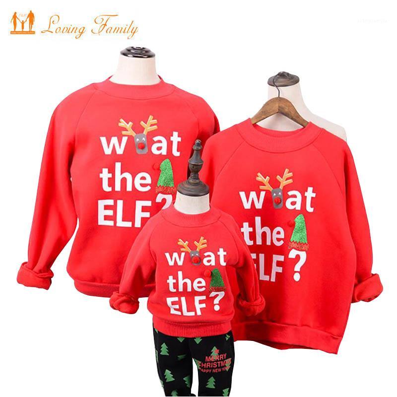 

Family Matching Outfits New Year Christmas Winter Sweater Baby Rompers Father Mother Children Polar Fleece Men Women Warm Shirt1, Black