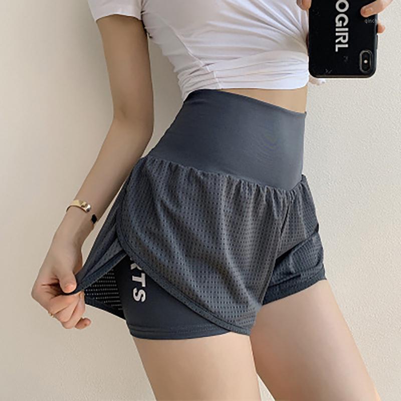 

Mesh Running Shorts 2 In 1 Quick Dry Sports Shorts Women Breathable Loose Fitness Training Gym Yoga Femme1, Black