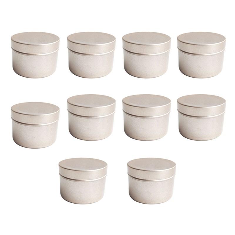 

10pcs Tins Aluminum Jars Metal Tins With Lids Candles Tin Round Jars Travel Containers For Candles Cosmetic