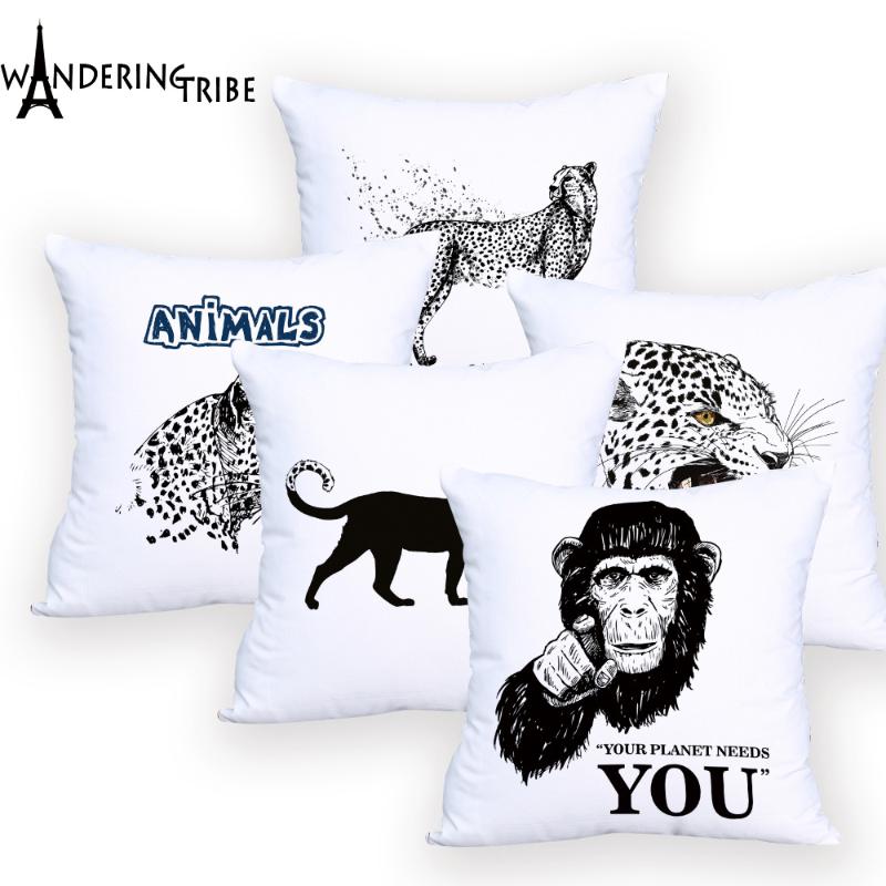 

Panther Cushion Colorful Decorative Home Cushions Custom Polyester Pillow cover Animal Cushion cover Outdoor covers, L678-13