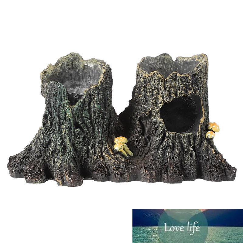 

Aquariums 1PC Simulation Tree Hole Hiding Cave Lizard Hideout Bed Reptile Shelter for Reptile