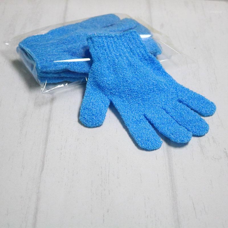 

4pcs body brush Bath sponge degreasing wash nylon bath gloves back rubs five-finger Spa shower gloves1