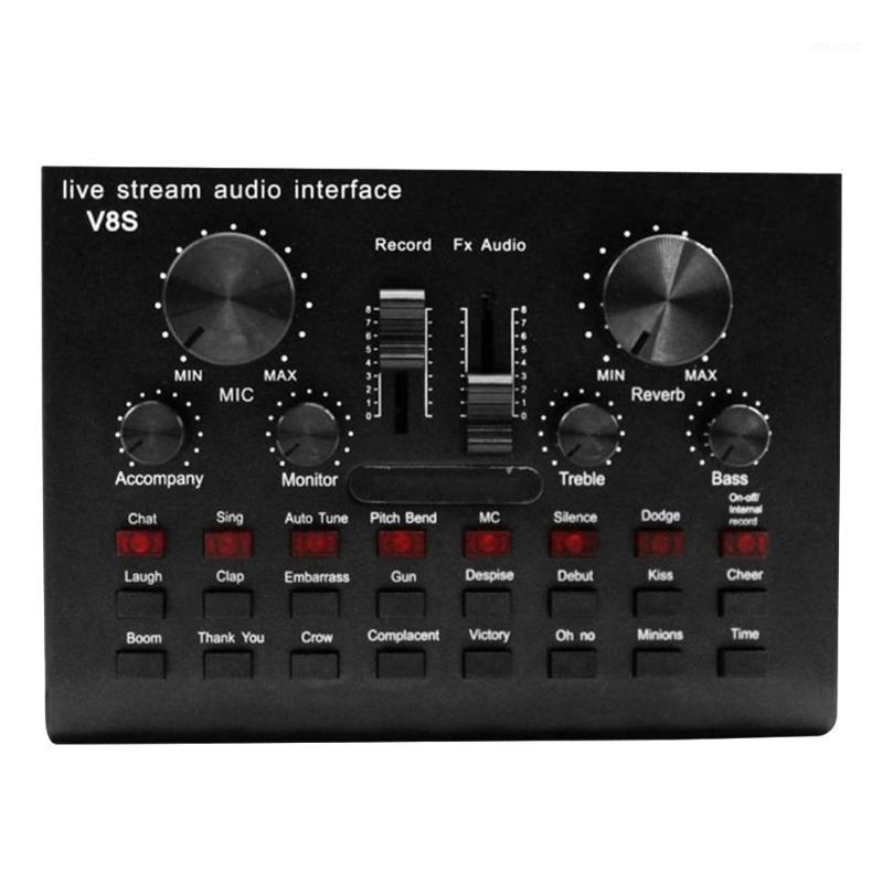 

V8S Sound Card Bluetooth Audio Broadcast Headset Microphone Webcast Live Sound Card Support Dual Microphone1