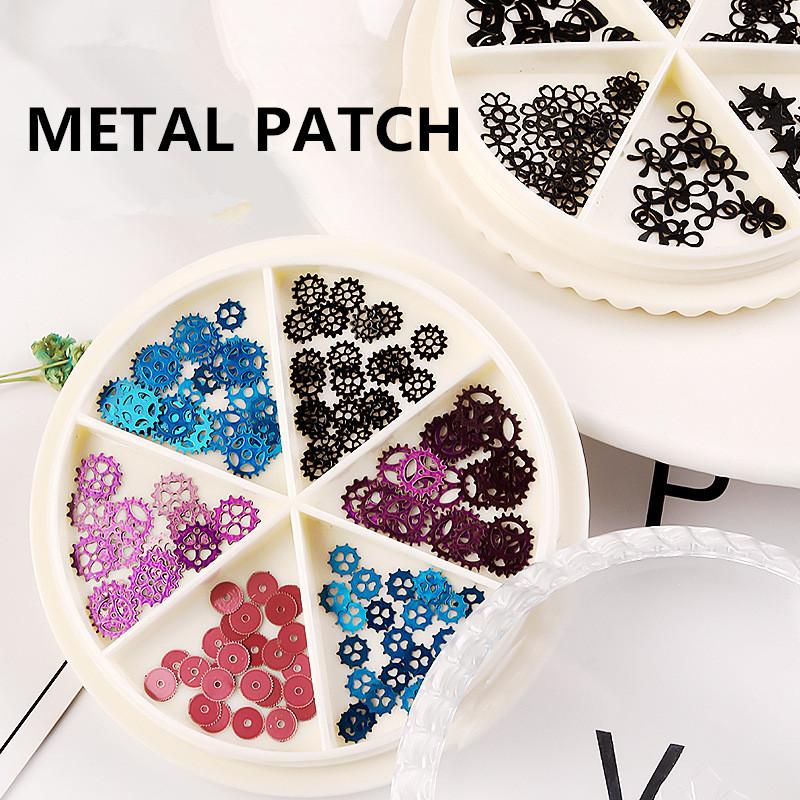 

Nail metal patch 3D bowknot nail decoration, manicure diamond box decoration new product Metal patch decoration