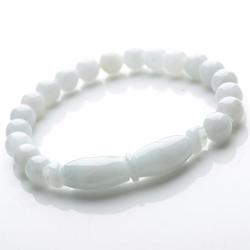 

Wholesale 100% Natural / Jadeite Beads Elastic line Bracelet 1PCS
