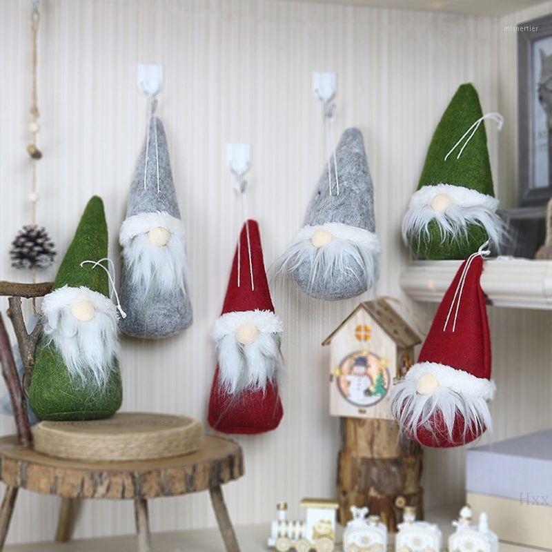 

Merry Christmas Long Hat Swedish Santa Gnome Plush Doll Ornament Hanging Xmas Tree Elf Toy Home Party Decor1