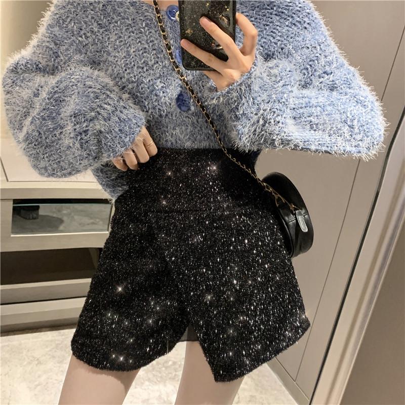 

Autumn and winter new fashion women' irregular skirts all-match bag hip skirts are thin and base a-line, Black