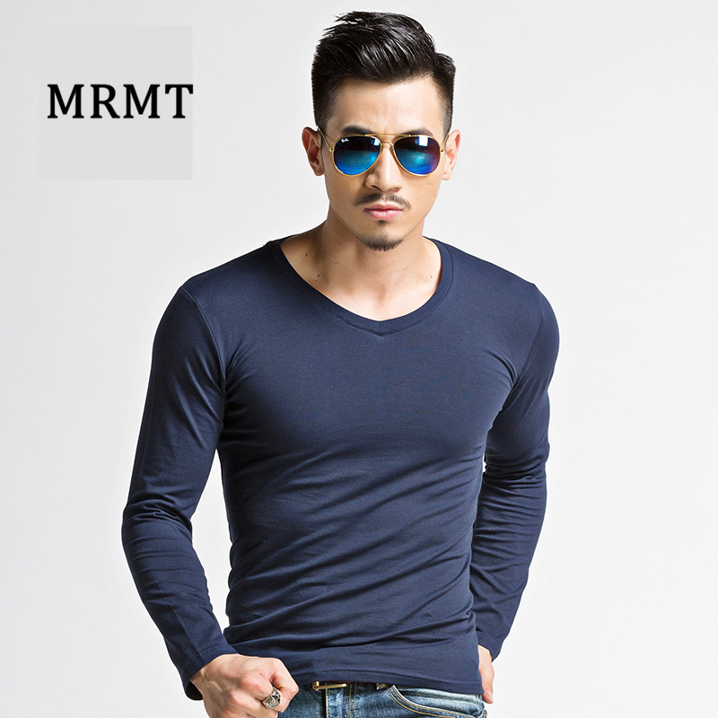 

dong fan of army men' long sleeve T-shirt pure color round collar render blouse men' foreign trade, Navy